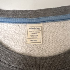 Chubbies Shorts Gray Anchor Sweatshirt Men Size M Made In America Cotton Rayon