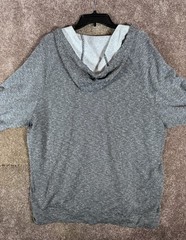Nike Dri-FIT Grey/Black Zip Front Training Hoodie SZ XXL Polyester Lightweight
