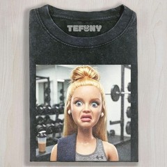 GYM DOLL GIRL FUNNY FACE MEME V9 UNISEX TEE