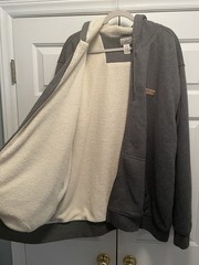 L.L.Bean Full Zip Sherpa-Lined Hooded Hoodie w/ Pockets Gray Men’s XXL-Tall