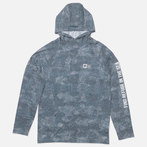 Salty Crew Mariner Lite UV Hooded Long Sleeve T-Shirt Dark Navy
