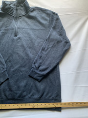 Mountainaire Mens Blue 1/4 zip long sleeve Fleace Pullover Size 2XL