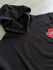 Vivienne Westwood Hoodie LARGE Size Embroidered Hearth Logo Patch Black Cotton