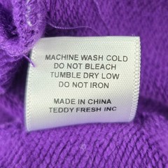 Teddy Fresh Mens M Colorblock Hoodie Purple Green Pink Red Streetwear Sweatshirt