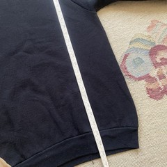 Vintage 90s Black Blank Sweatshirt Medium Plain Crewneck Basic