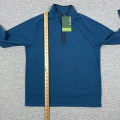 LL Bean Pullover Mens Medium Blue All Season Access Fleece Outdoor Travel NEW