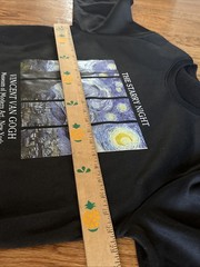 The Starry Night Adult Large Black Sweatshirt Vincent Van Gogh Museum Modern Art