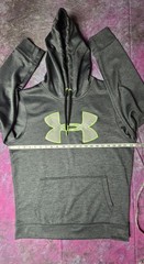 UNDER ARMOUR Men’s Medium Gray & Neon Green Hoodie