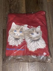 Seventh Heaven CAT Sweatshirt Hoodie Mens M Fashion Designer John Ross