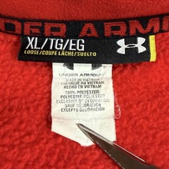 Under Armour Sweatshirt Mens XL Red 1/4 Zip Fleece Pocket Pullover Athletic