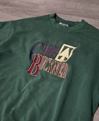 Vtg 90’s Lee Heavyweight Crewneck Sweatshirt Camp XL Green USA Made Embroidered