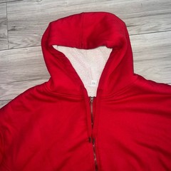 Old Navy Mens XXL Red Sherpa Lined Zip Up Hoodie Sweatshirt Jacket