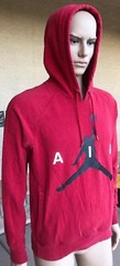 Vintage Air Jordan Red Bred Hoodie Sweatshirt Indonesia Size Medium Big Logo
