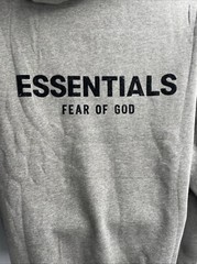 Authentic Fear of God Essentials Men’s Dark Oatmeal Pullover Hoodie Size Large