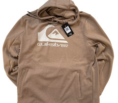 Quiksilver Hoodie Mens LG Fawn Tan Prints Gridliner Pullover Skate Surf NWT