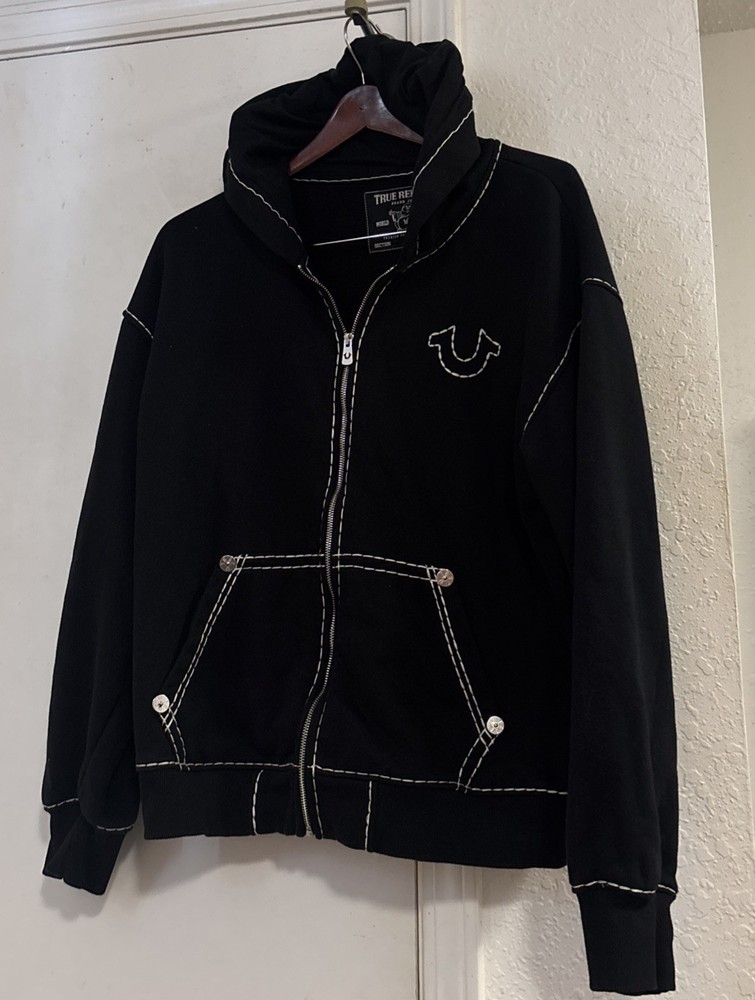 New True Religion Black Hoodie Sweatshirt Men S Small