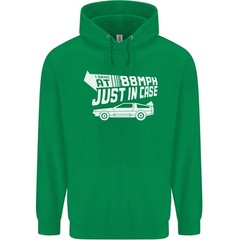 I Drive at 88mph Just in Case Funny Mens 80% Cotton Hoodie