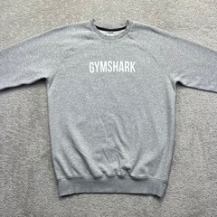 Gymshark Sweatshirt Mens Small Grey Apollo Crewneck Workout Gym Spellout Logo