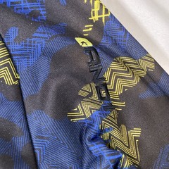 AND1 Basketball Mens XL Blue & Yellow Camo Activewear Pullover Hoodie Sweatshirt