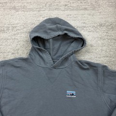 Patagonia Daily Hoody Hoodie XS Extra Small Blue Hiker Trekker Spellout Prep Men