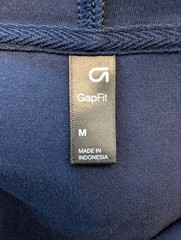 GAP Men’s Sz M Navy Two Way Full-Zip Activewear Hoodie
