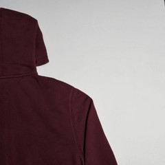 Tommy Hilfiger Men’s Size Medium Full Zip Hoodie Burgundy Red Long Sleeve Logo