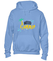 HELLO SUMMER HOODY HOODIE HOLIDAY BEACH CASUAL CLOTHING TOP COOL SLOGAN FUNNY