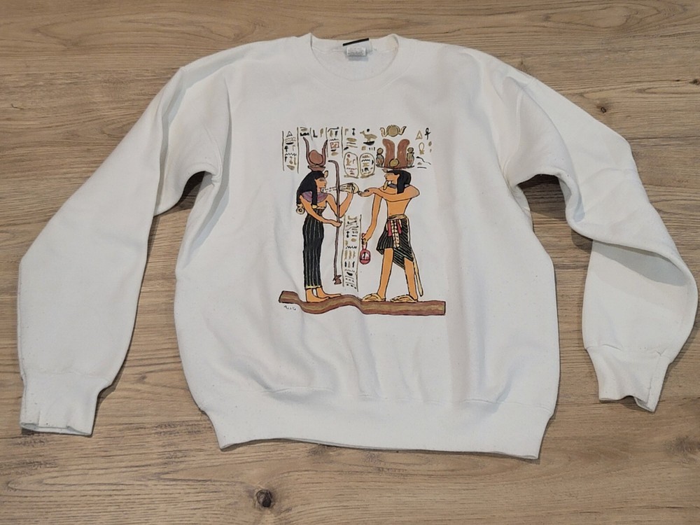 Vintage 90s Lee Sturdy Sweats Large Womens Sweatshirt Egypt Gods Made In USA