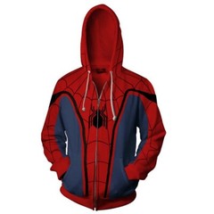 Spider Man Far From Home Peter Parker Spiderman Hoodie Sweatshirts Zipper Jacket
