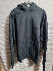 Fear of God Essentials Pullover Hoodie Stretch Limo Black Brand New With Tags