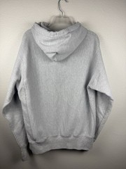 Champion Reverse Weave Hoodie Mens M Gray Pullover Sweatshirt Embroidered Logo
