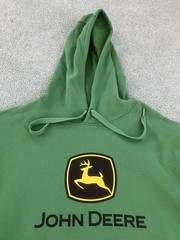NWT Men’s John Deere Core Graphic Logo Green Hoodie Size L
