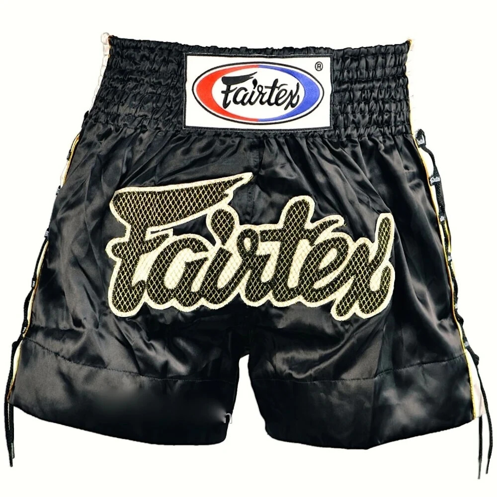 Fairtex BS0601 Muay Thai Kickboxing Shorts Black (Large)