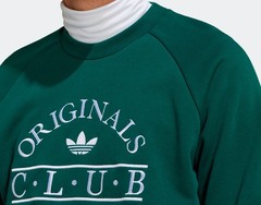 adidas Originals Club Crewneck Sweatshirt HR7895 BNWT Collegiate Green Medium
