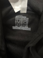Despicable Me Black Hoodie XL with Front Pocket and Drawstring Hood