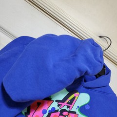 Kid Cudi Hoodie Mens Large Blue A Kid Named Cudi Music Rap Hip Hop Grafiti