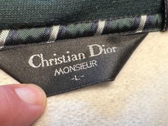 CHRISTIAN DIOR Vintage CD Pullover Men’s L 90’s Purple Green White w/Pockets GUC