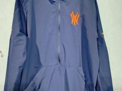 Adidas Hoodie Mens L Blue Pullover 1/4 Zip Hooded Pockets Breathable Lightweight