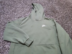 Nike Hoodie Mens Small Green Pullover Sweatshirt Cotton Polyester Blend