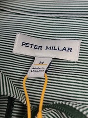 Peter Millar Men’s M GREEN White Pinstripe 1/4 Zip L/S NEW 3RD PTY WESTMINSTER