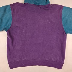 Vintage Champion Hoodie Adult Large Purple Green Colorblock 90s USA Big Logo