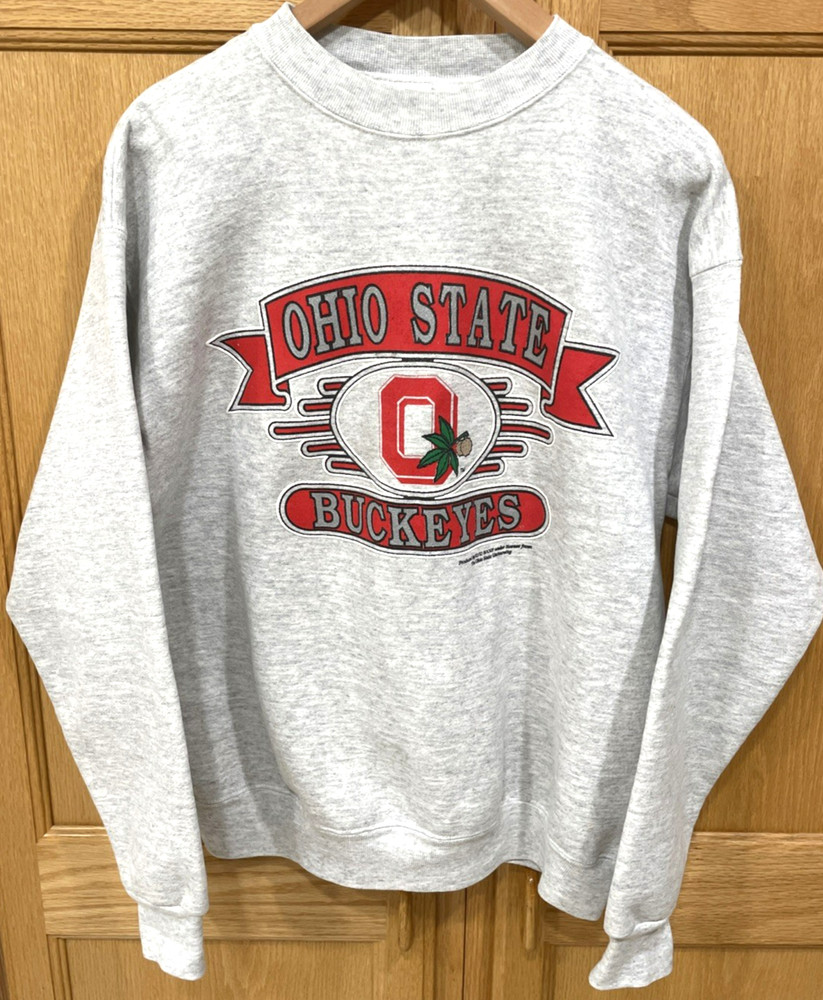 20/20 Sport OSU Sweatshirt Men’s L Gray Vintage Ohio State Embroidered USA