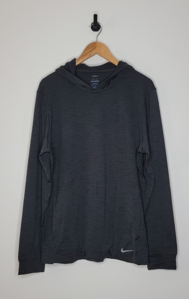 Nike Dri-FIT Yoga Loose Fit Lightweight Pullover Hoodie Men’s Size Medium Gray