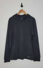 Nike Dri-FIT Yoga Loose Fit Lightweight Pullover Hoodie Men’s Size Medium Gray
