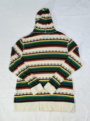 Beautiful Giant Hoodie Mens Large Pullover Southwestern Baja Striped Multicolor