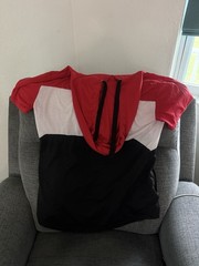 Nike Short Sleeve Color Block Hoodie XL Preowned