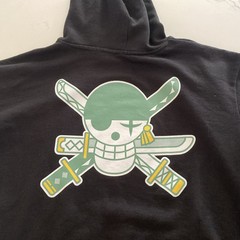 “One Piece”. ZORO. Size M. Black. Crew Full HOODIE. Sweatshirt