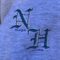 Vintage Nags Head North Carolina Jerzees Cardigan Sweater Gray One Size USA