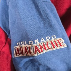 Starter Colorado Avalanche NHL Jersey Hoodie Mens Large Burgundy Blue NWT
