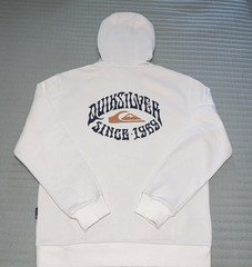 Quiksilver Men’s Size Medium Graphic Pullover Hoodie (Cream)